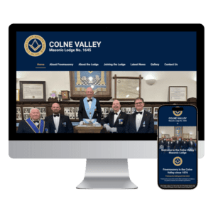 Colne Valley Masonic Lodge website designed by Indigo Cube Web Design