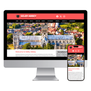 Selby Abbey website designed by Indigo Cube Web Design