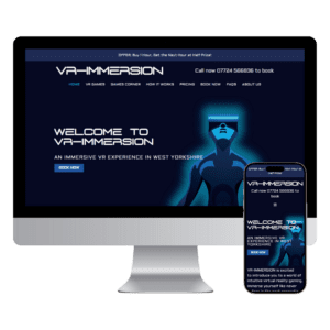 VR Immersion website designed by Indigo Cube Web Design